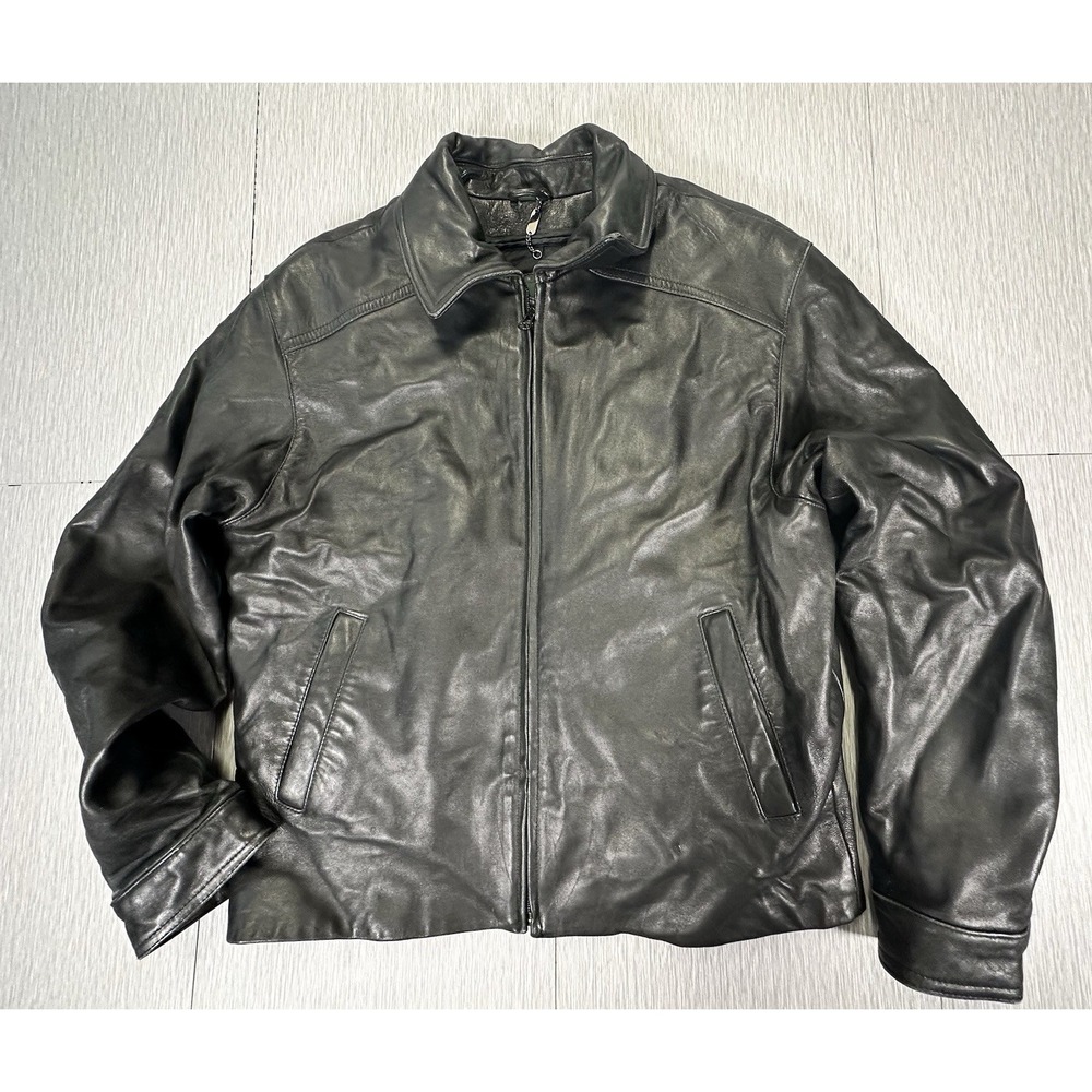 Danier Canada‎ Jacket Black Leather Mens SZ 34 Liner Thermolite Casual Coat